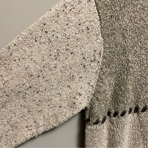 Tan Jay Vintage 90s Beige Neutral Colour Block Sweater Women's Medium - Picture 4 of 12